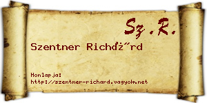 Szentner Richárd névjegykártya